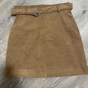Hollister Suede Belted Skirt